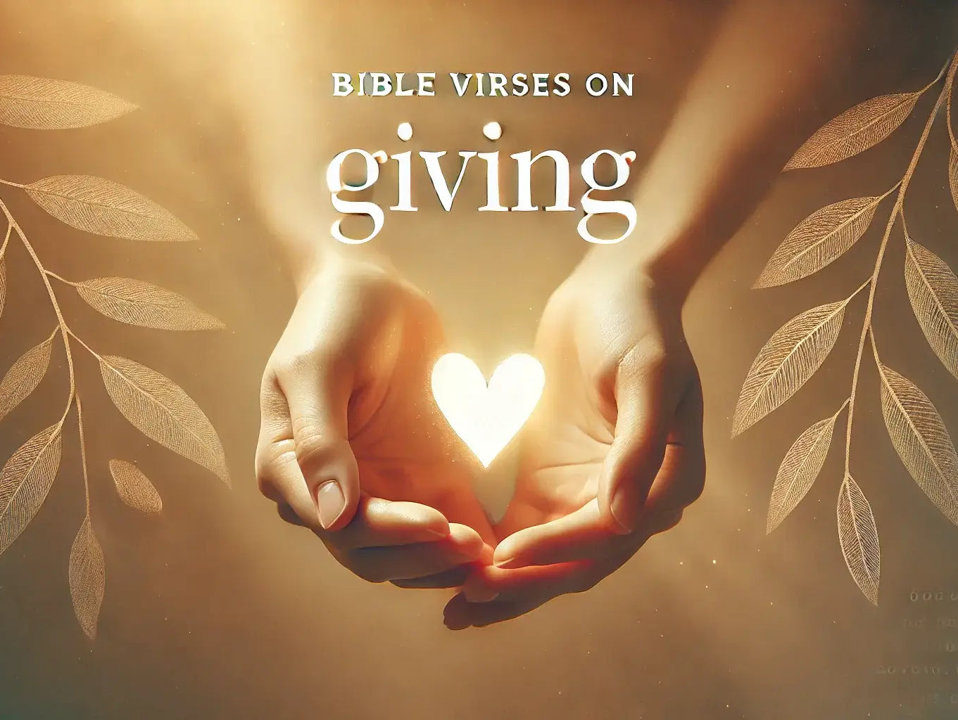 Bible Verses About Giving: Understanding Generosity in the Bible