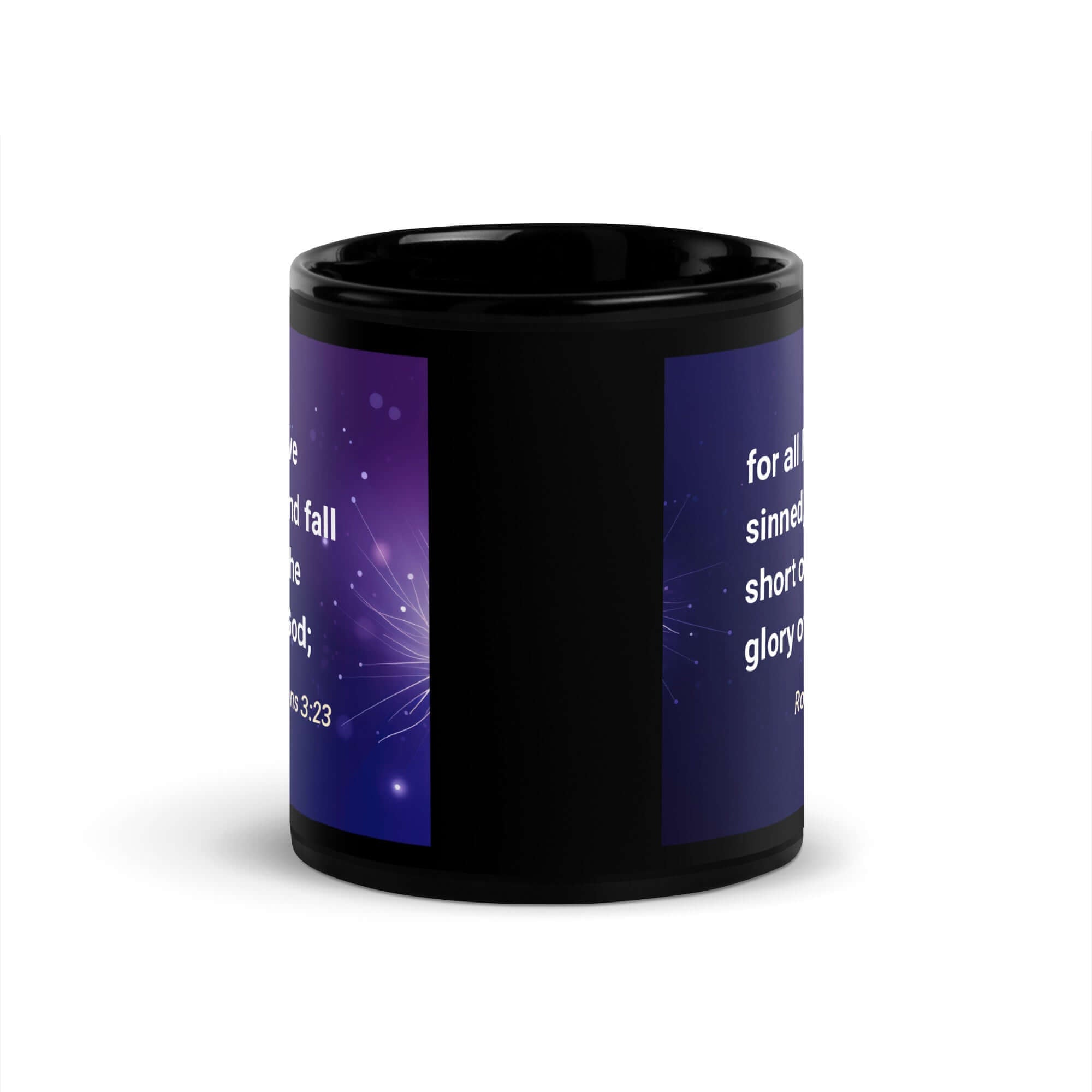 Romans 3:23 Bible Verse, all have sinned Black Glossy Mug