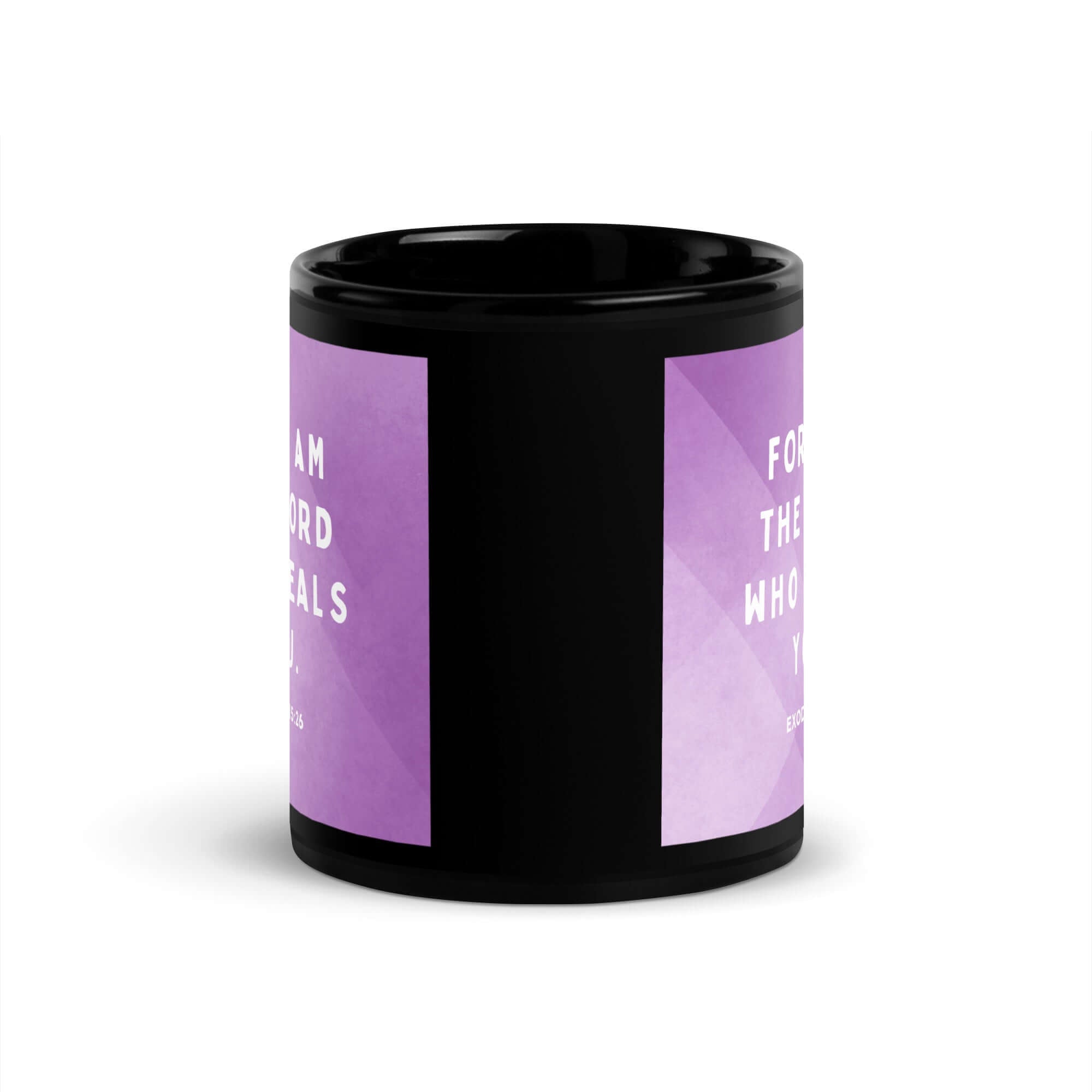 Exodus 15:26 Bible Verse, in his eyes Black Glossy Mug