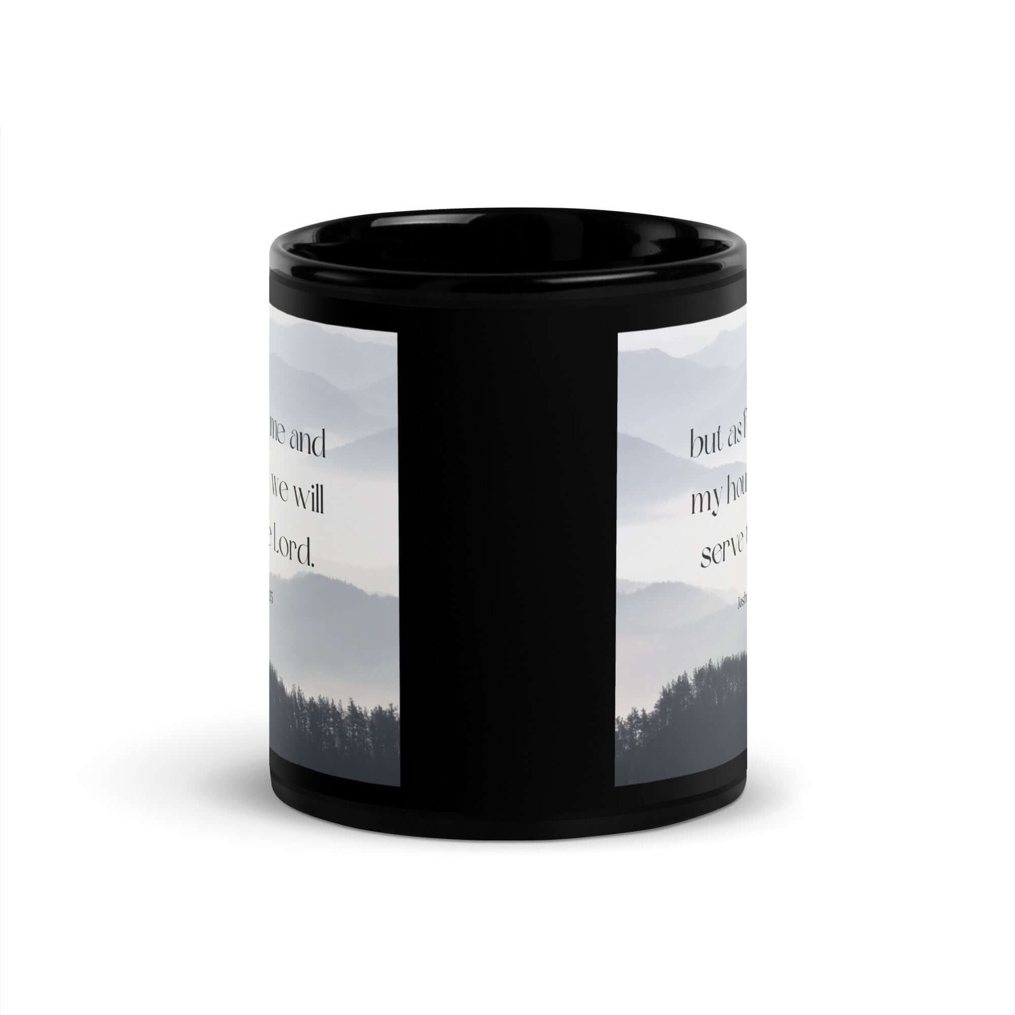 Joshua 24:15 Bible Verse, whom you Black Glossy Mug