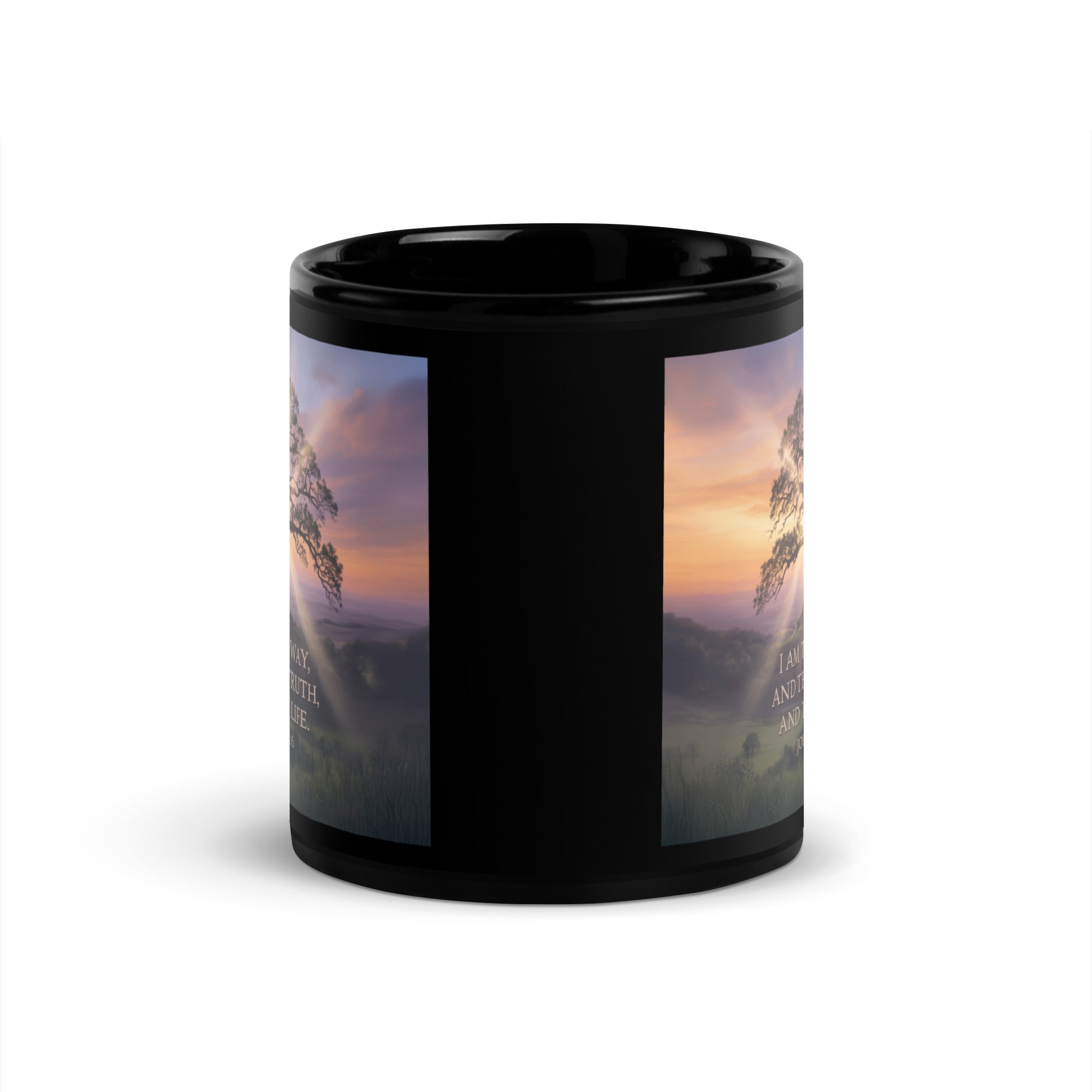 John 14:6 Bible Verse Jesus said Black Glossy Mug