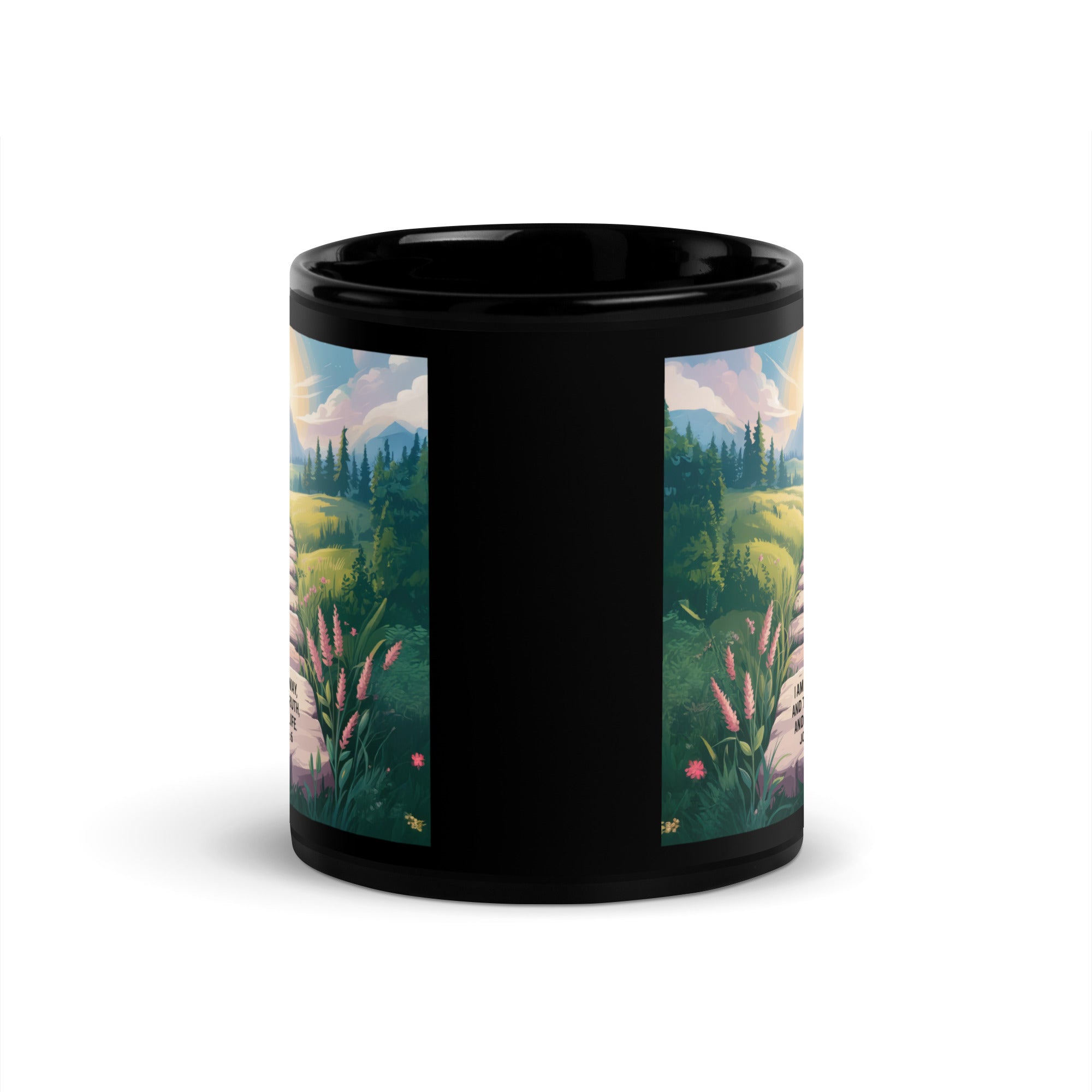 John 14:6 Bible Verse The Truth Black Glossy Mug