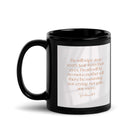 Revelation 21:4 Bible Verse, He will wipe Black Glossy Mug 11 oz