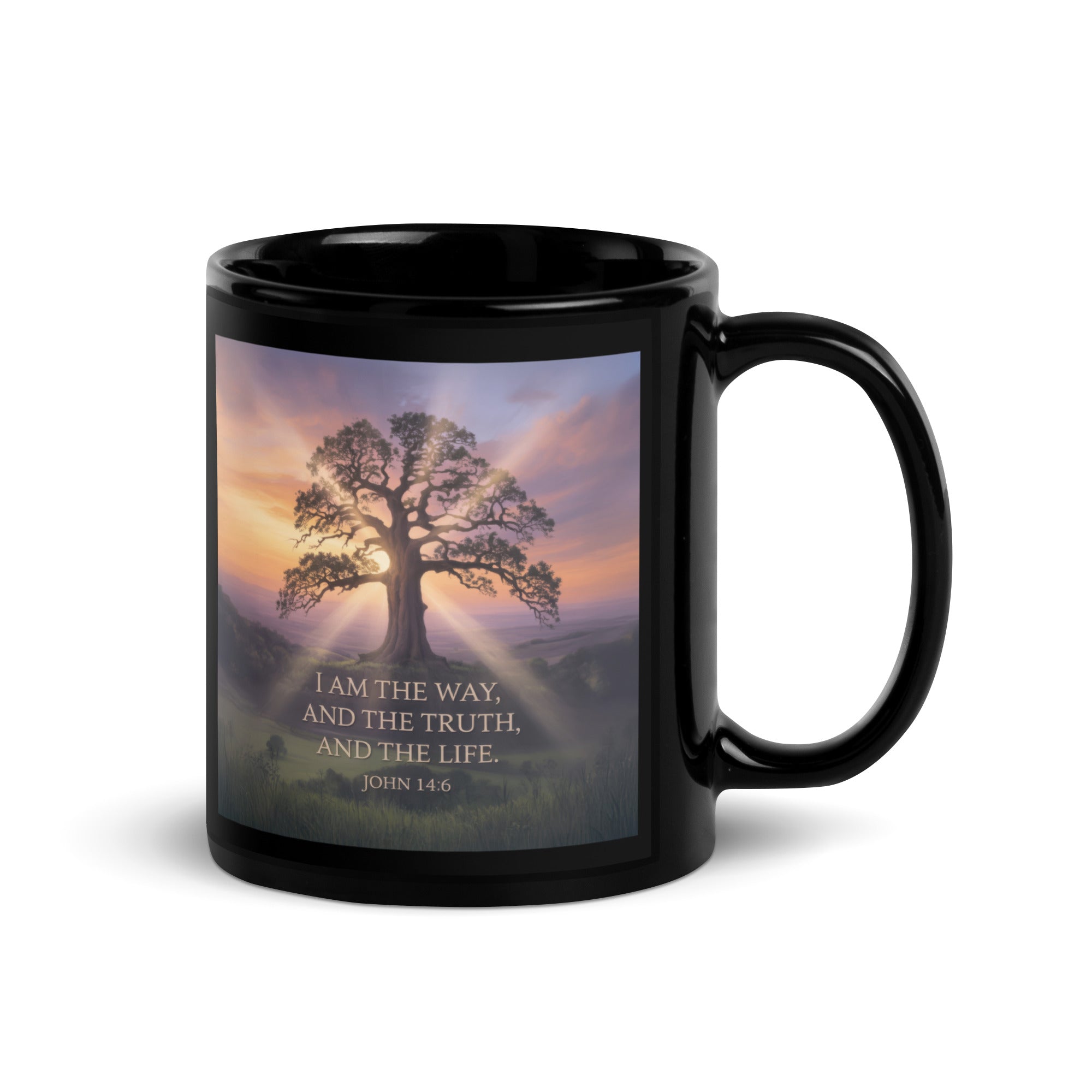 John 14:6 Bible Verse Jesus said Black Glossy Mug