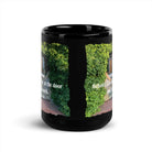 Revelation 3:20 Bible Verse, Garden Doorway Black Glossy Mug