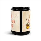 Exodus 15:2 Bible Verse, The LORD is my strength Black Glossy Mug