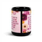 John 3:16 Bible Verse, For God So Loved Black Glossy Mug