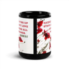 Proverbs 10:12 Bible Verse, Love Covers All Black Glossy Mug