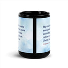 Philippians 4:19 Bible Verse, God will supply Black Glossy Mug