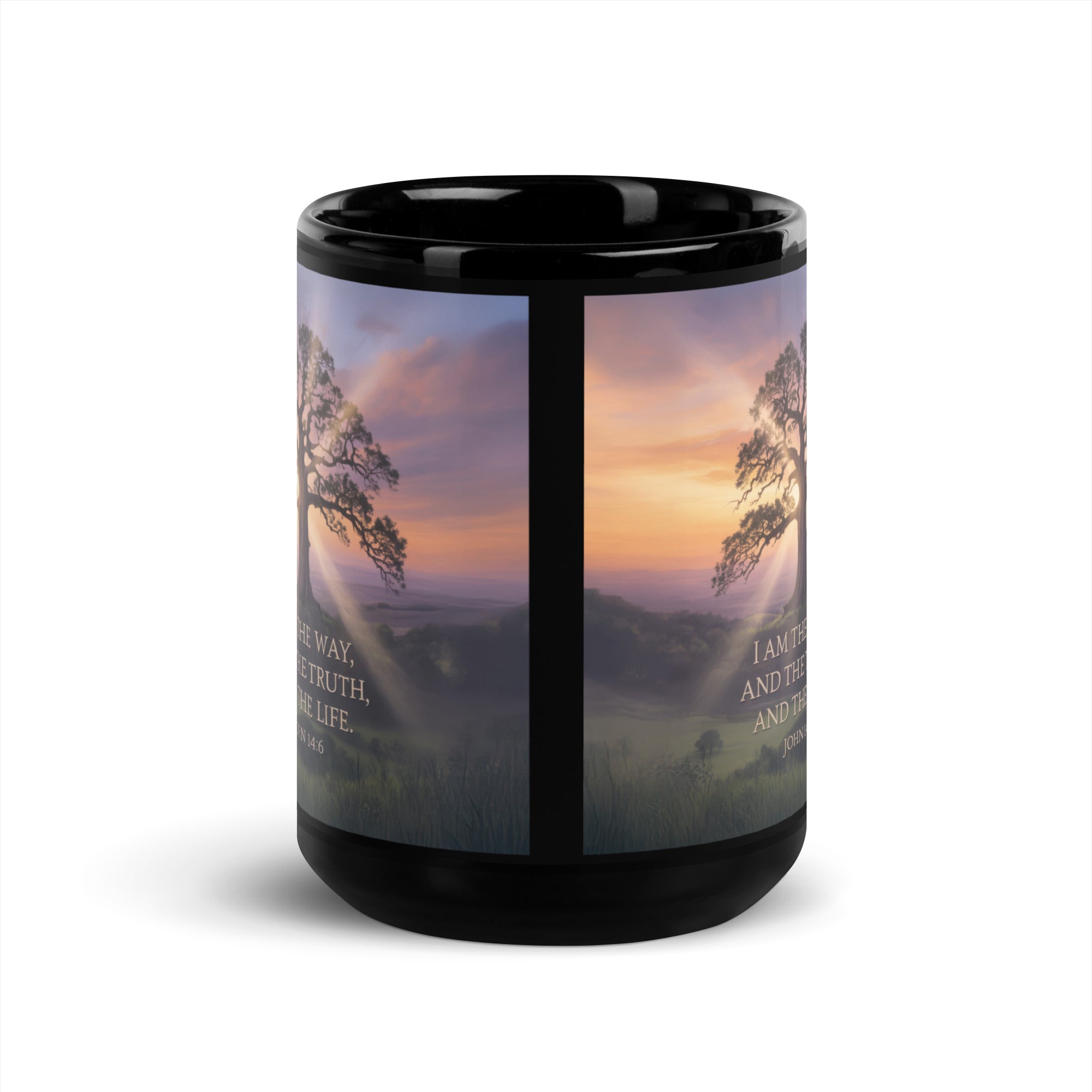 John 14:6 Bible Verse Jesus said Black Glossy Mug