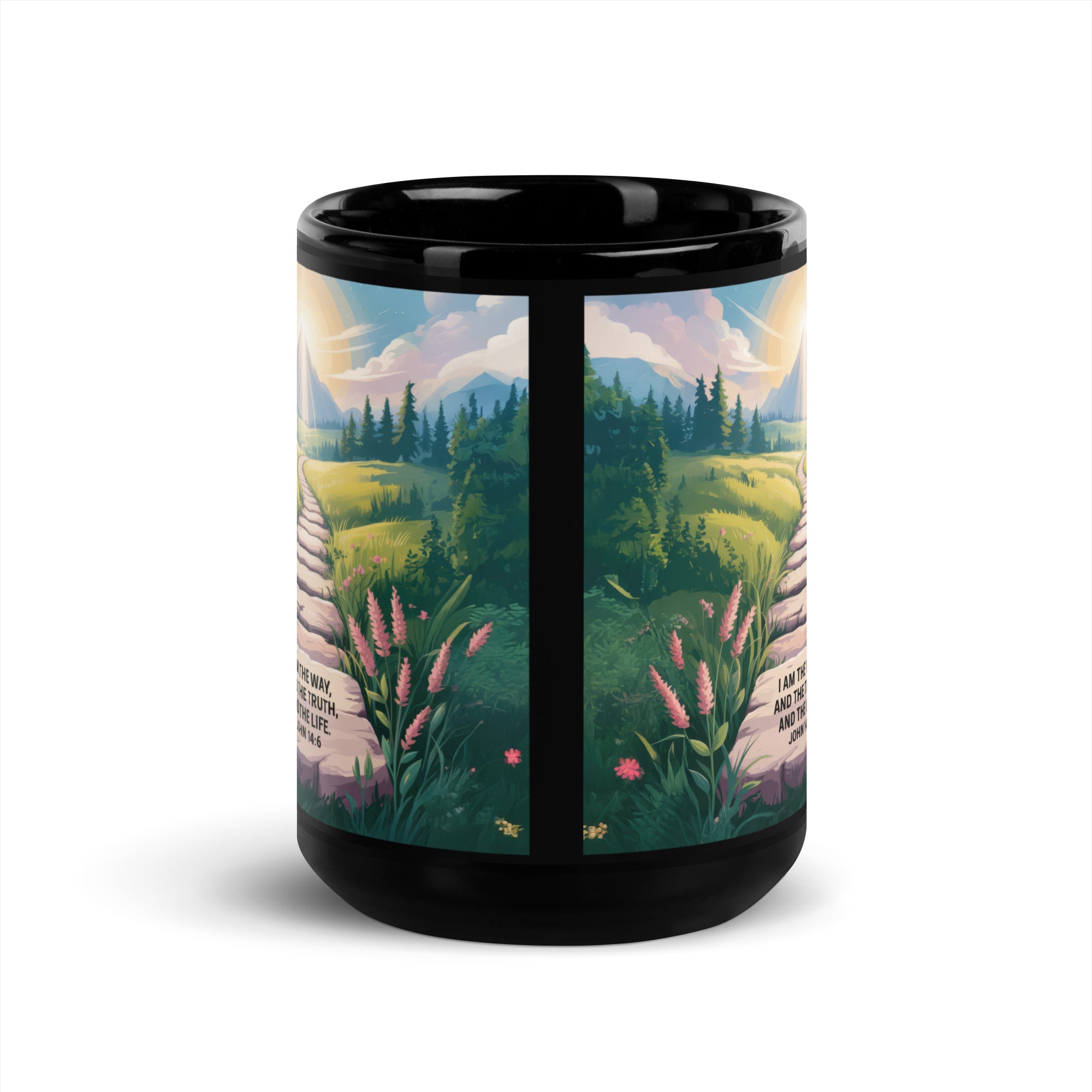 John 14:6 Bible Verse The Truth Black Glossy Mug