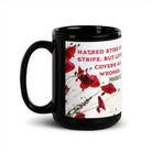 Proverbs 10:12 Bible Verse, Love Covers All Black Glossy Mug 15 oz