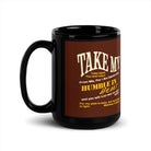 Matthew 11:29-30 Bible Verse, learn from me Black Glossy Mug 15 oz