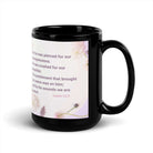 Isaiah 53:5 Bible Verse, by his wounds Black Glossy Mug