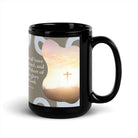 Romans 3:23 Bible Verse, the glory Black Glossy Mug