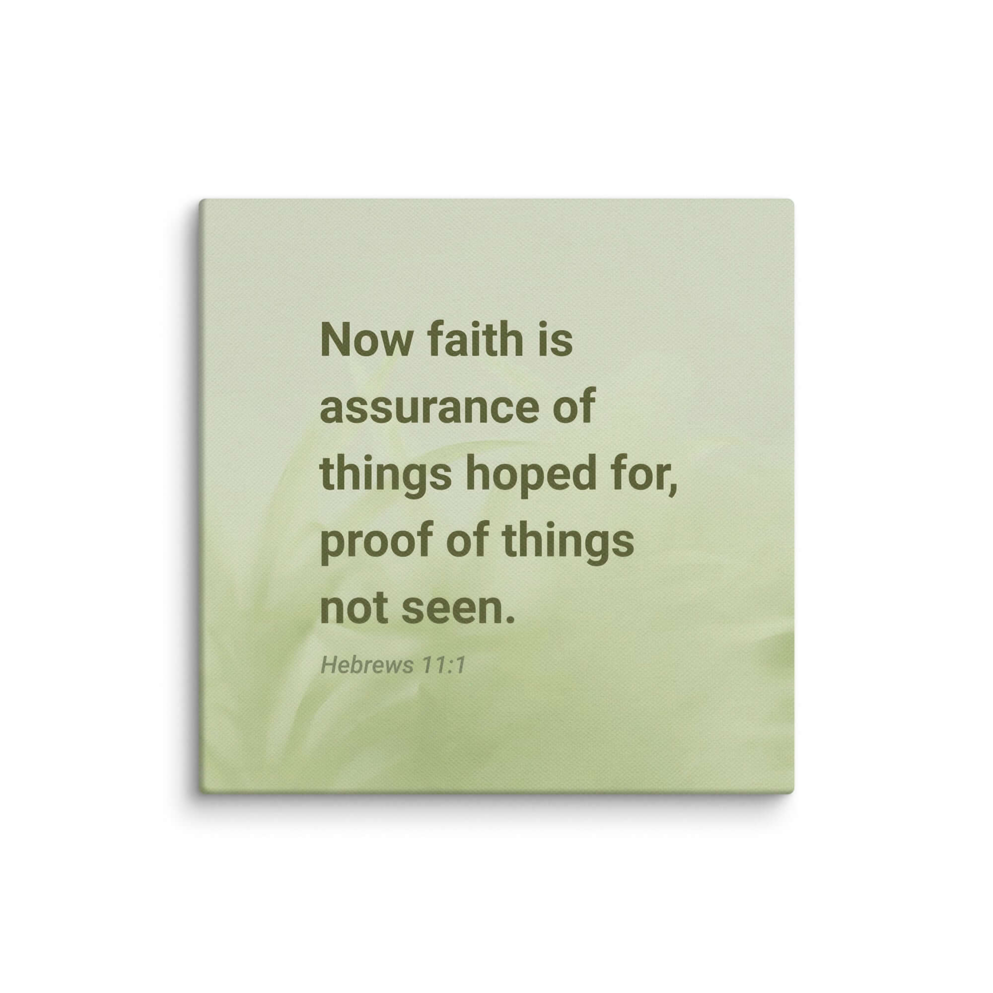 Hebrews 11:1 Bible Verse, faith is assurance Canvas Print Wall Art 10″×10″