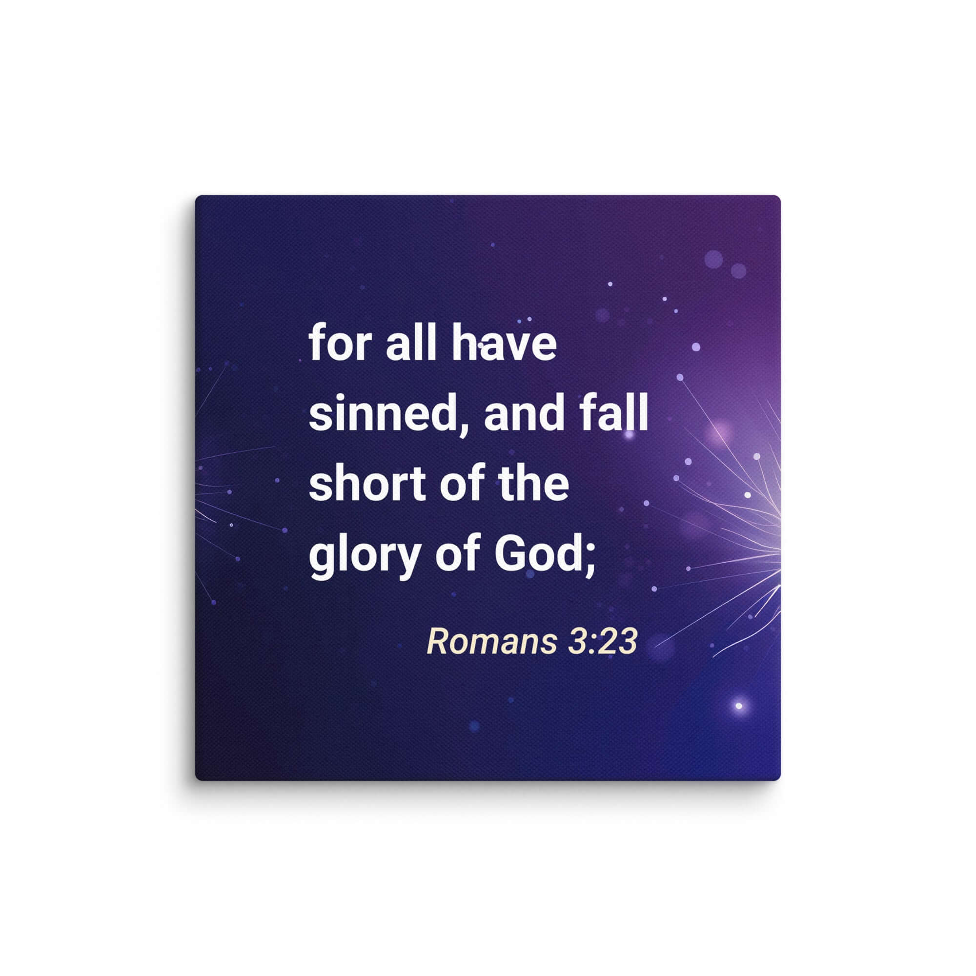 Romans 3:23 Bible Verse, all have sinned Canvas Print Wall Art 10″×10″
