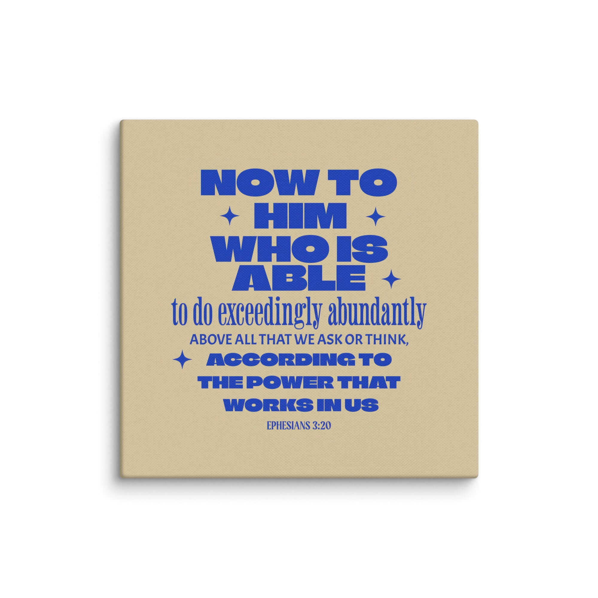 Ephesians 3:20 Bible Verse, power in us Canvas Print Wall Art 10″×10″