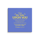 Matthew 11:29-30 Bible Verse, Take my yoke Canvas Print Wall Art 10″×10″