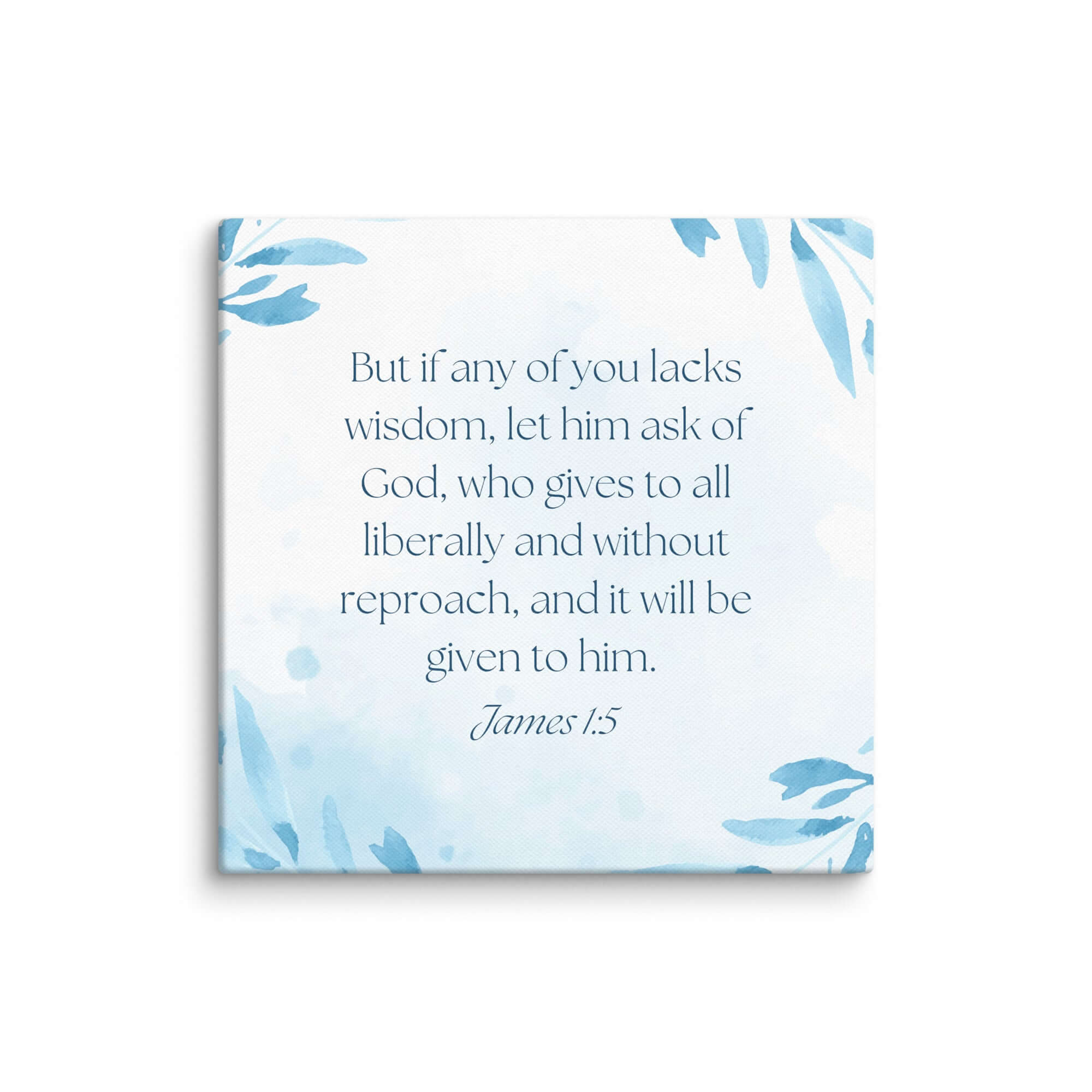 James 1:5 Bible Verse, lacks wisdom Canvas Print Wall Art 10″×10″