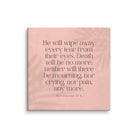 Revelation 21:4 Bible Verse, their eyes Canvas Print Wall Art 10″×10″