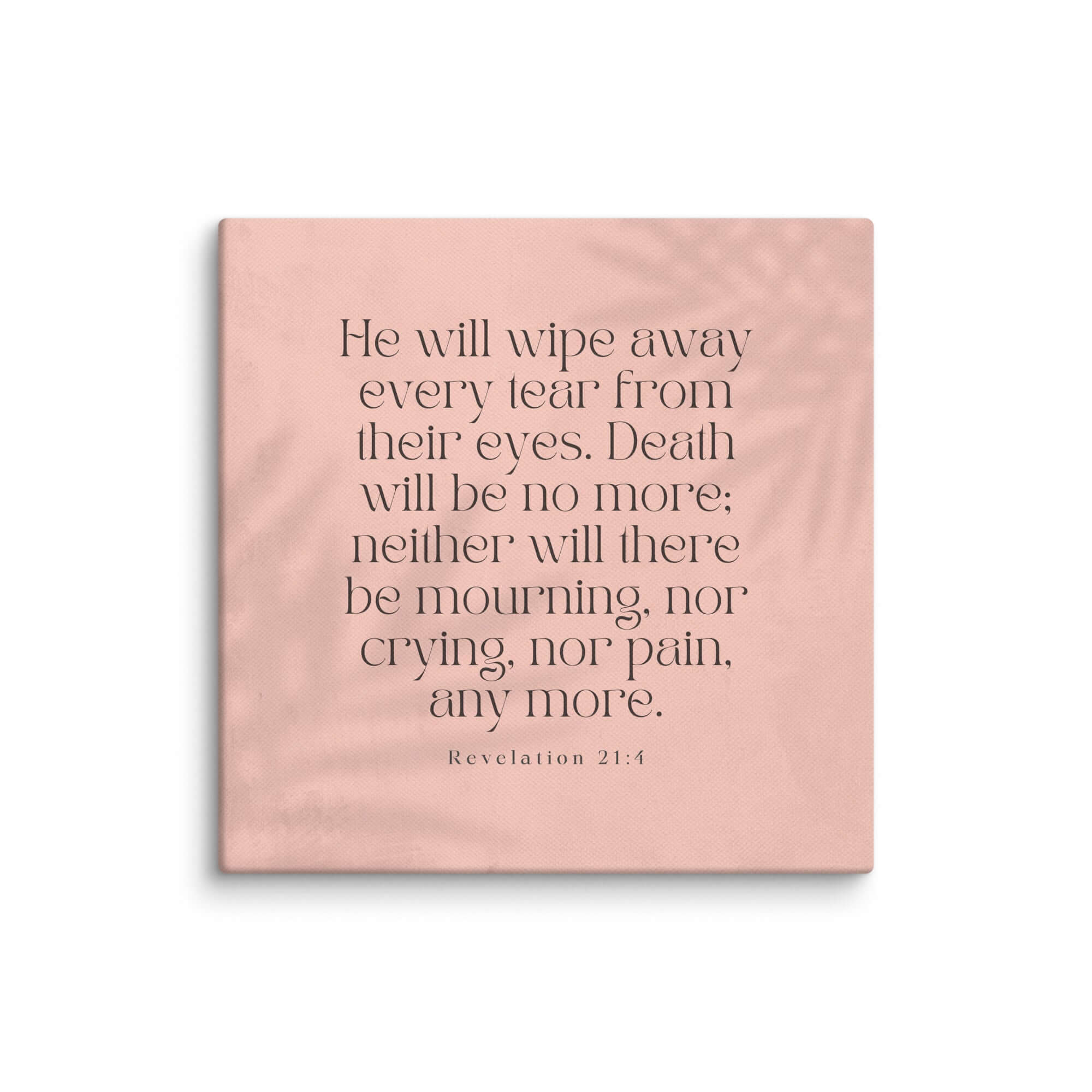 Revelation 21:4 Bible Verse, their eyes Canvas Print Wall Art 10″×10″