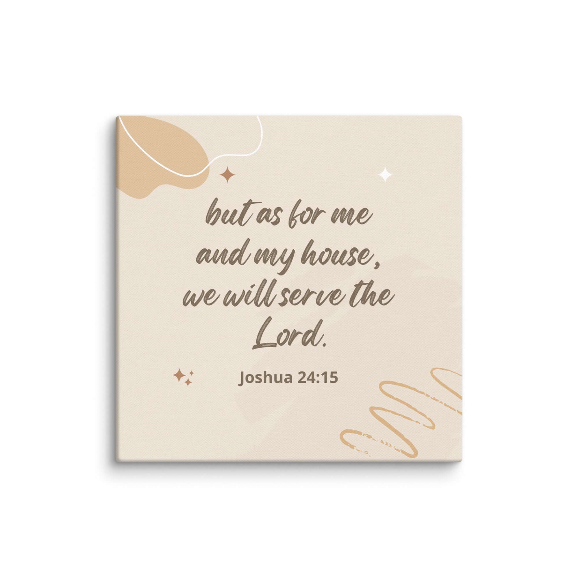 Joshua 24:15 Bible Verse, will serve Canvas Print Wall Art 10″×10″