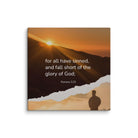 Romans 3:23 Bible Verse, of God Canvas Print Wall Art 10″×10″