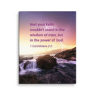 1 Corinthians 2:5 Bible Verse, power of God Canvas Print Wall Art 11″×14″