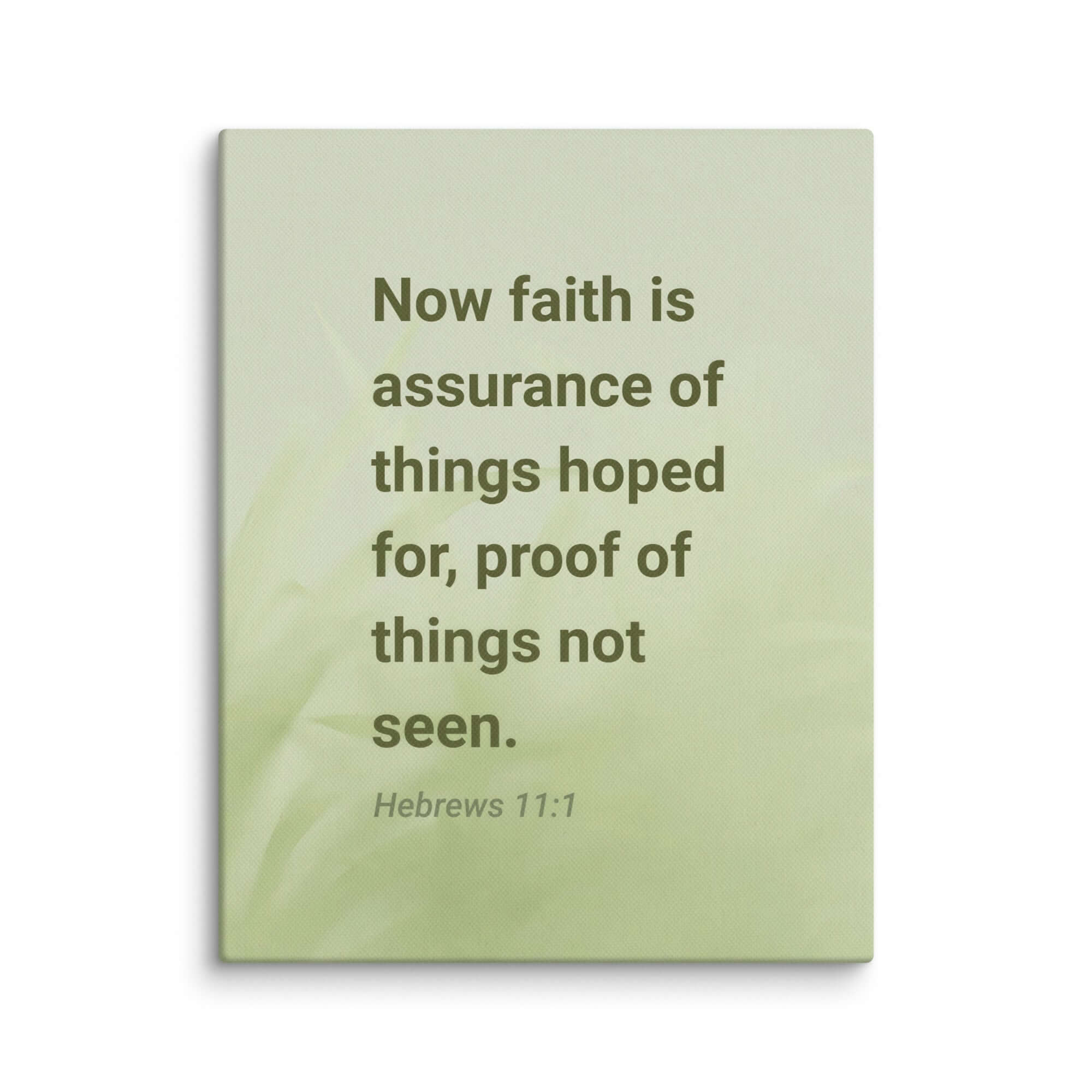 Hebrews 11:1 Bible Verse, faith is assurance Canvas Print Wall Art 11″×14″