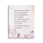 Isaiah 53:5 Bible Verse, by his wounds Canvas Print Wall Art 11″×14″