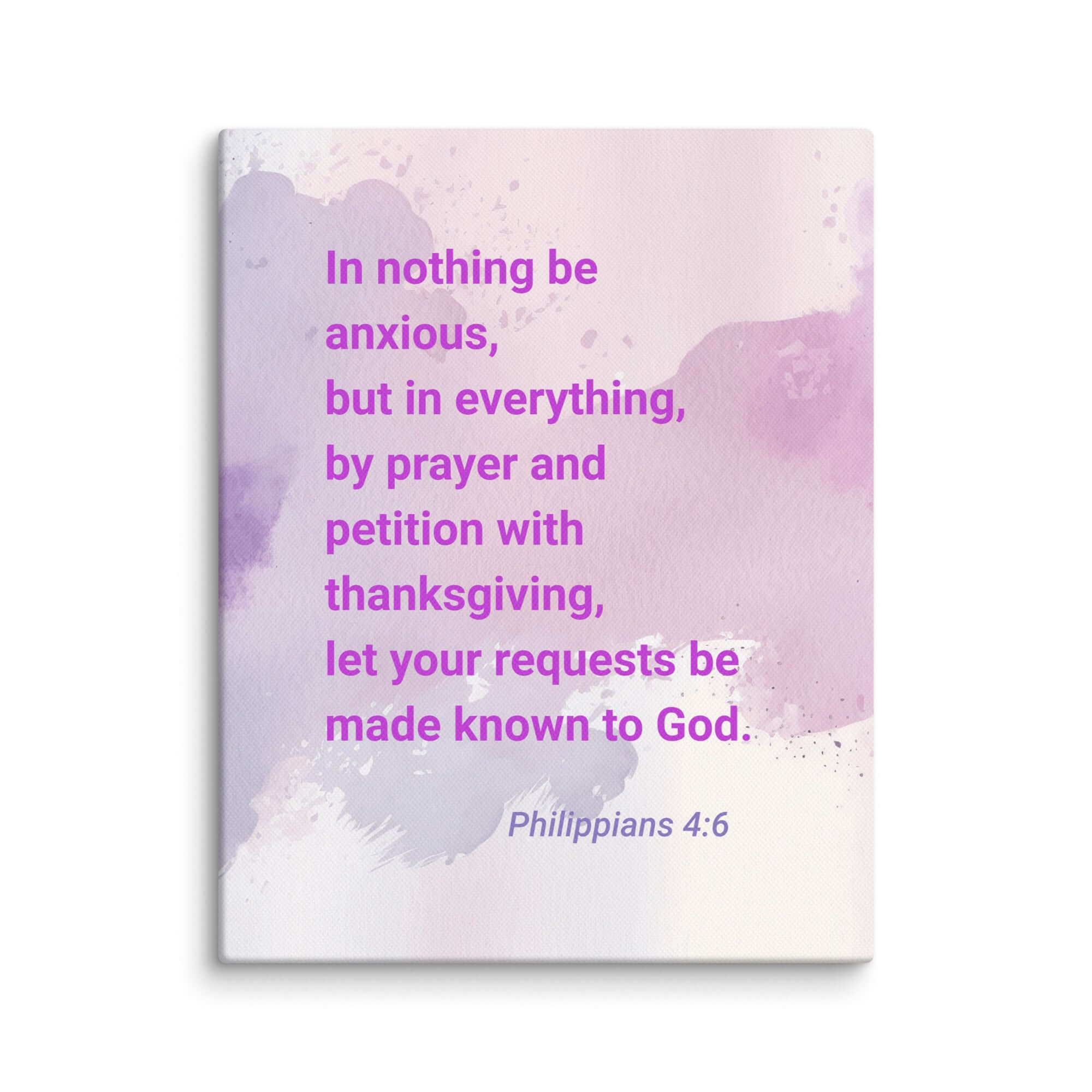 Philippians 4:6 Bible Verse, Prayer and Petition Canvas Print Wall Art 11″×14″