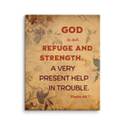 Psalm 46:1 Bible Verse, God is Our Refuge Canvas Print Wall Art 11″×14″