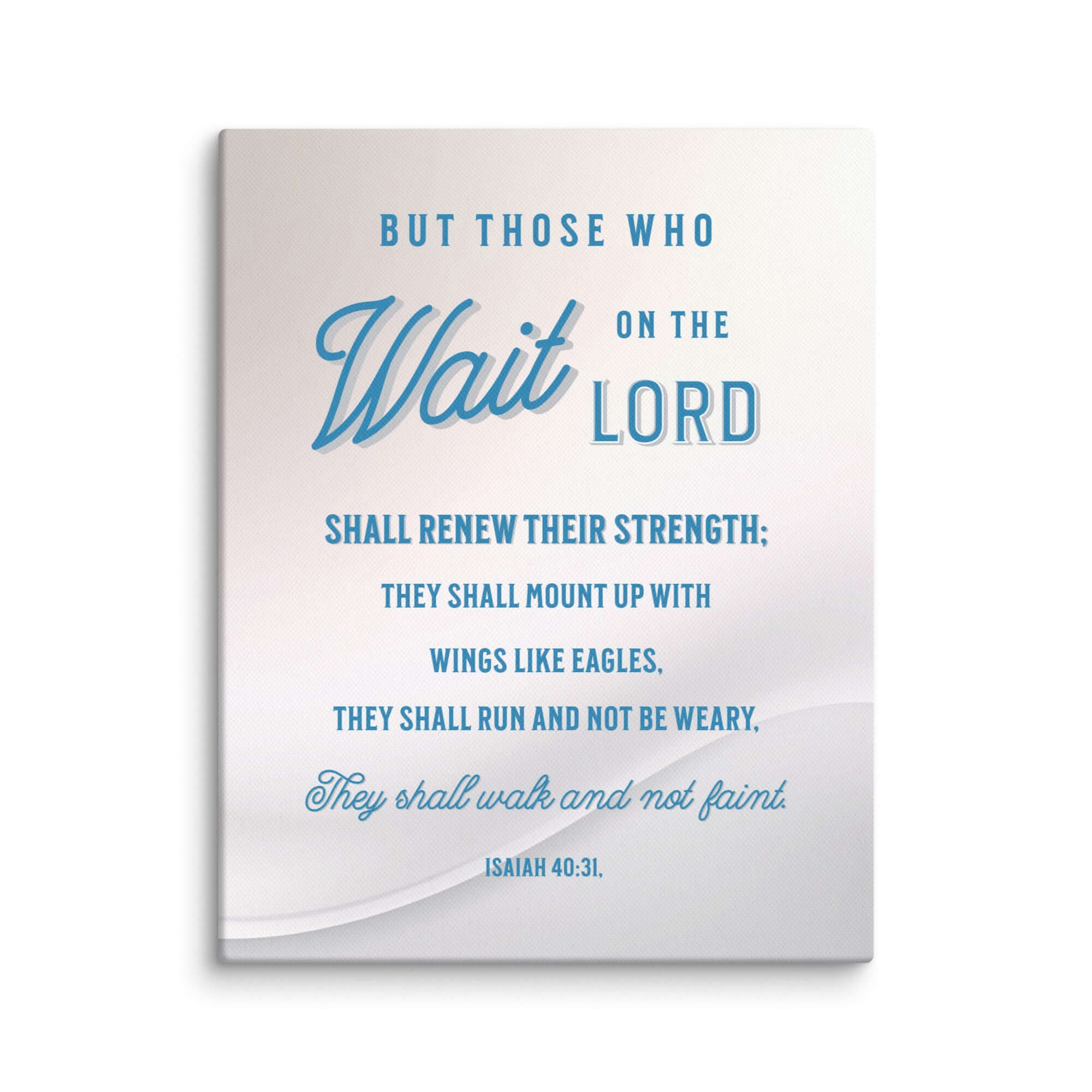 Isaiah 40:31 Bible Verse, Wings like Eagles Canvas Print Wall Art 11″×14″