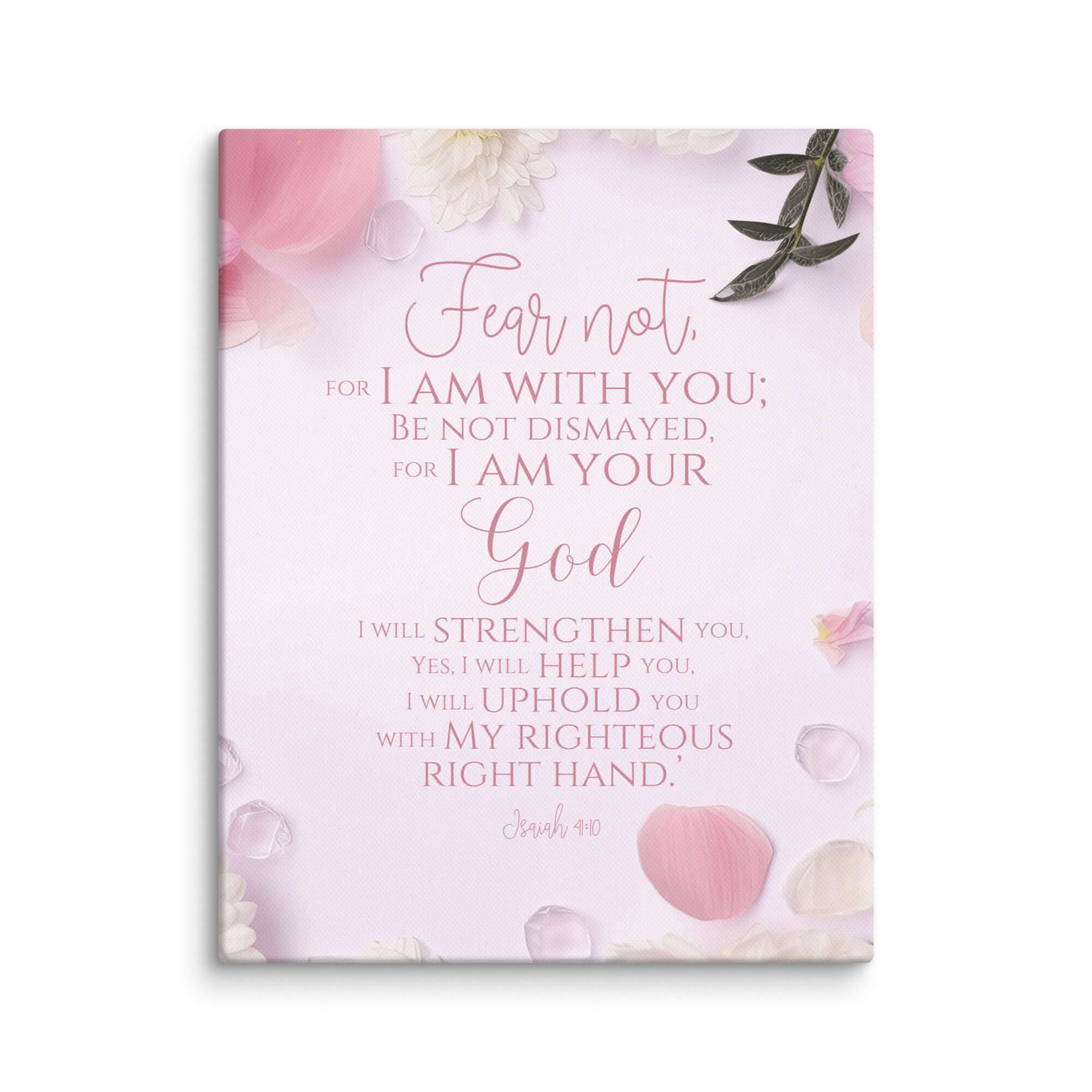Isaiah 41:10 Bible Verse, God will strengthen you Canvas Print Wall Art 11″×14″