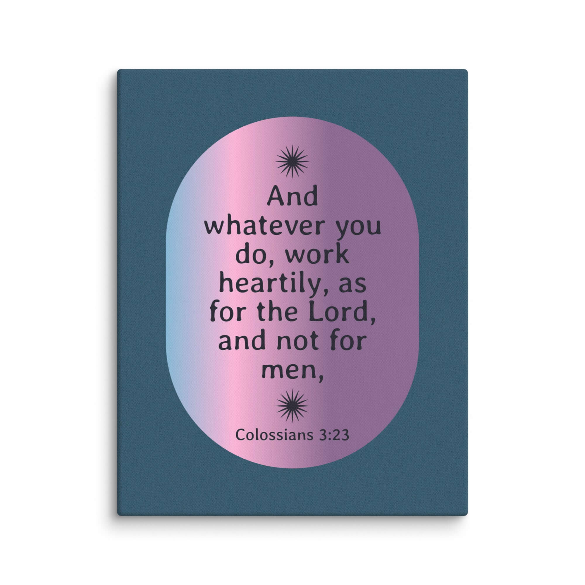 Colossians 3:23 Bible Verse, work heartily Canvas Print Wall Art 11″×14″