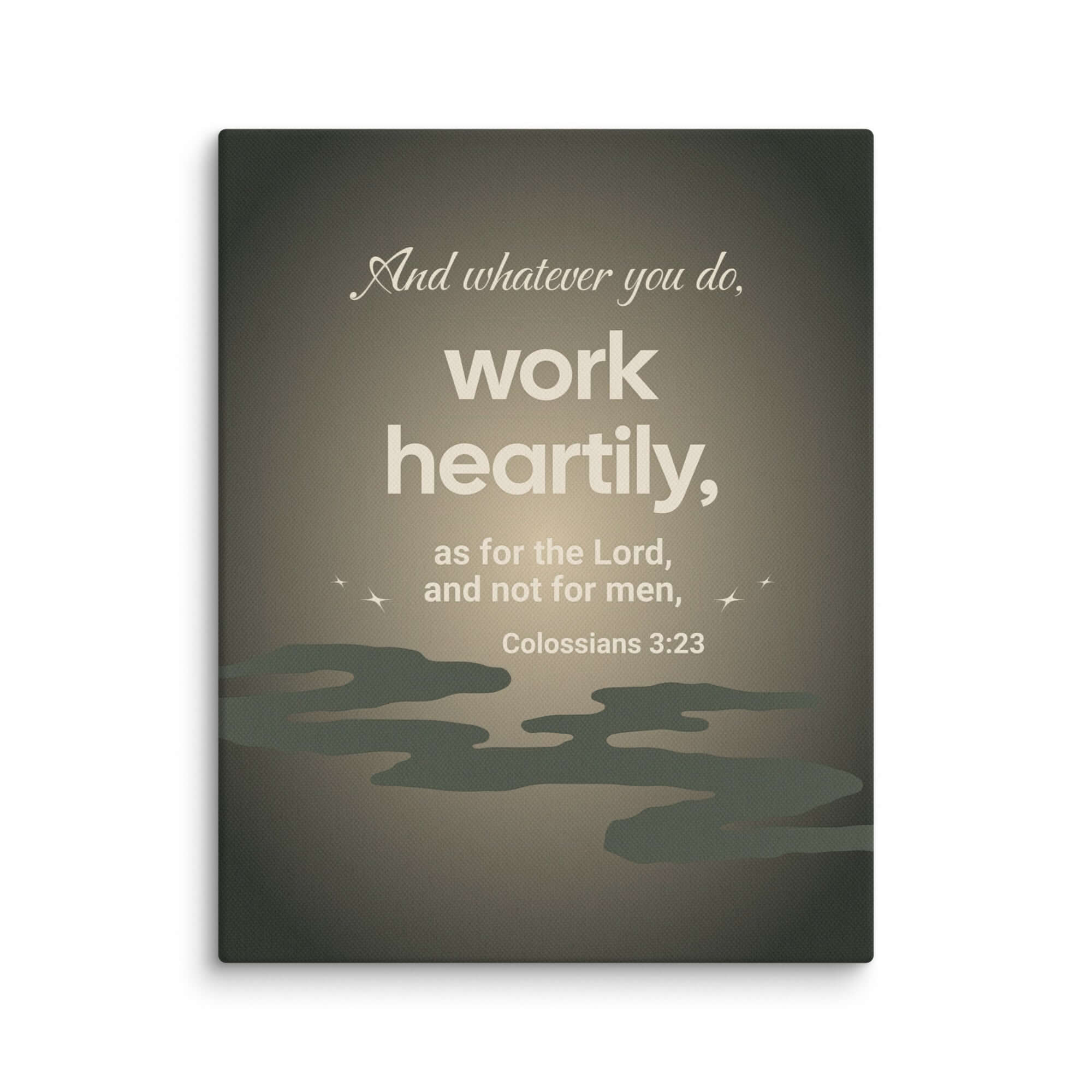 Colossians 3:23 Bible Verse, as for the Lord Canvas Print Wall Art 11″×14″