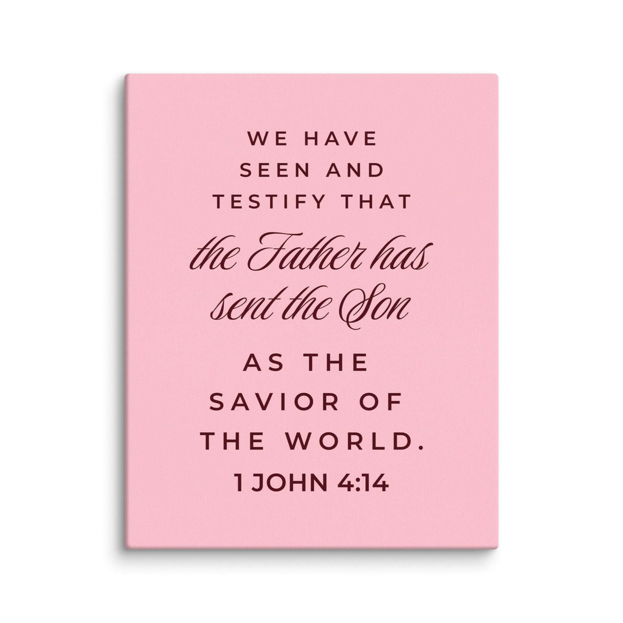 1 John 4:14 Bible Verse, We have seen Canvas Print Wall Art 11″×14″