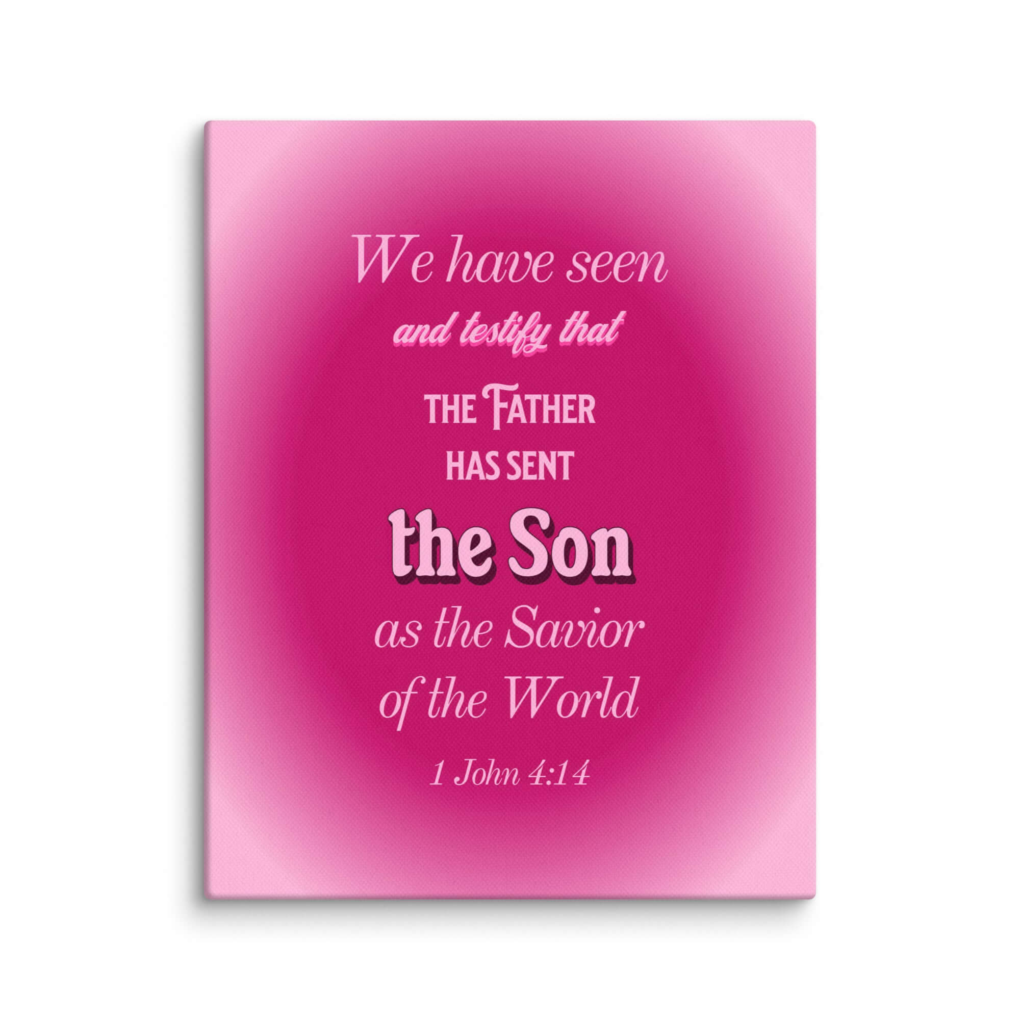 1 John 4:14 Bible Verse, that the Father Canvas Print Wall Art 11″×14″