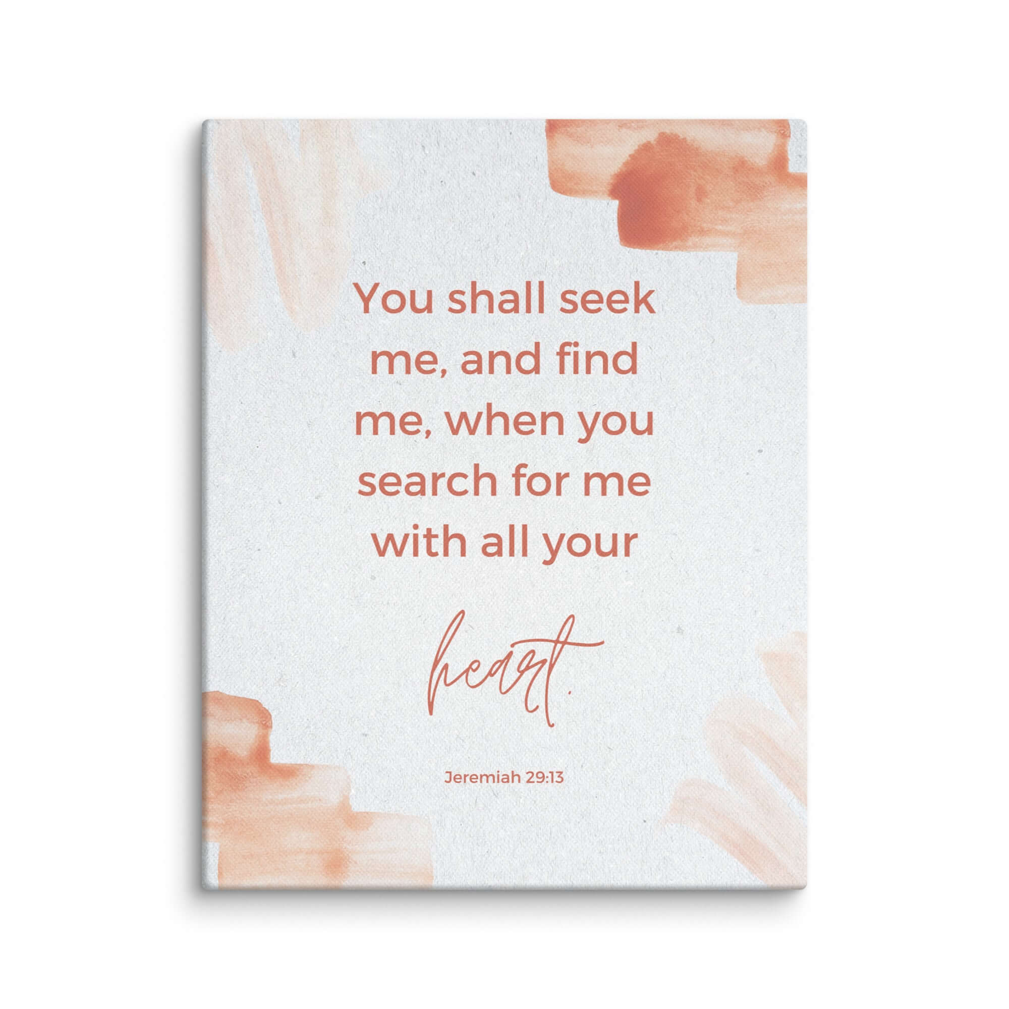 Jeremiah 29:13 Bible Verse, find me Canvas Print Wall Art 11″×14″