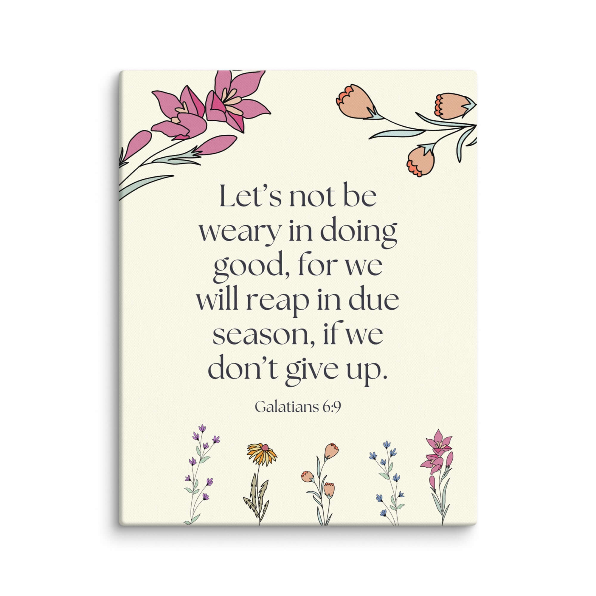 Galatians 6:9 Bible Verse, in doing good Canvas Print Wall Art 11″×14″