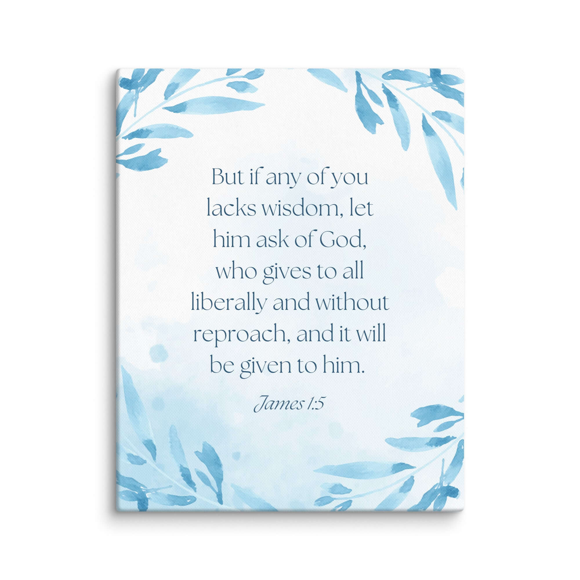 James 1:5 Bible Verse, lacks wisdom Canvas Print Wall Art 11″×14″