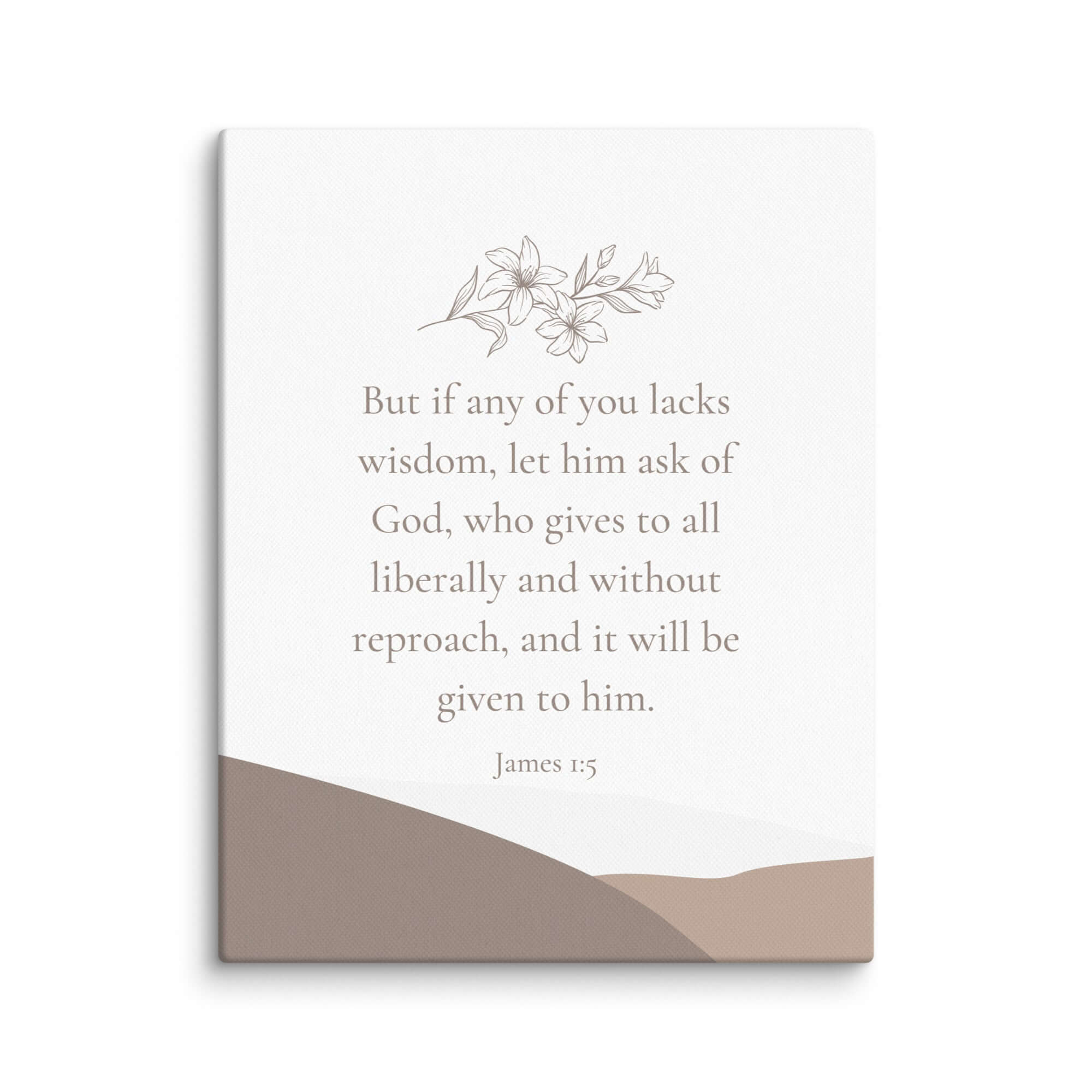 James 1:5 Bible Verse, ask of God Canvas Print Wall Art 11″×14″