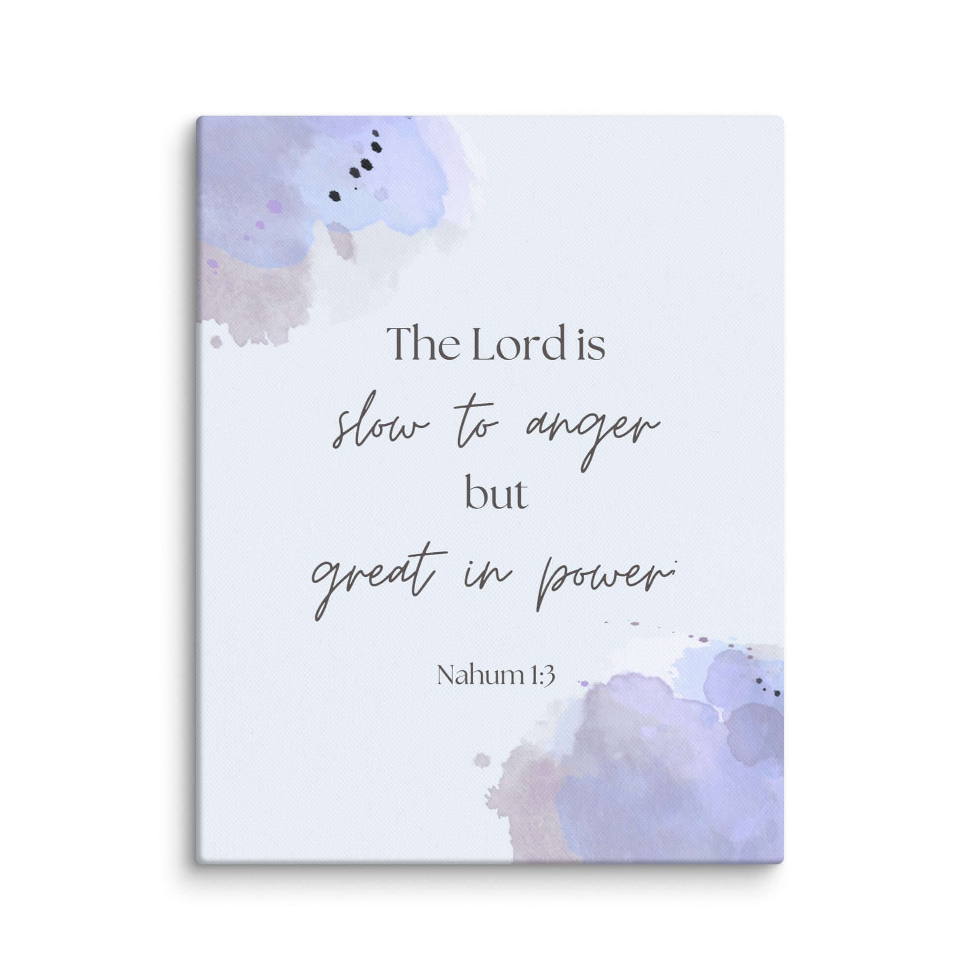 Nahum 1:3 Bible Verse, great in power Canvas Print Wall Art 11″×14″
