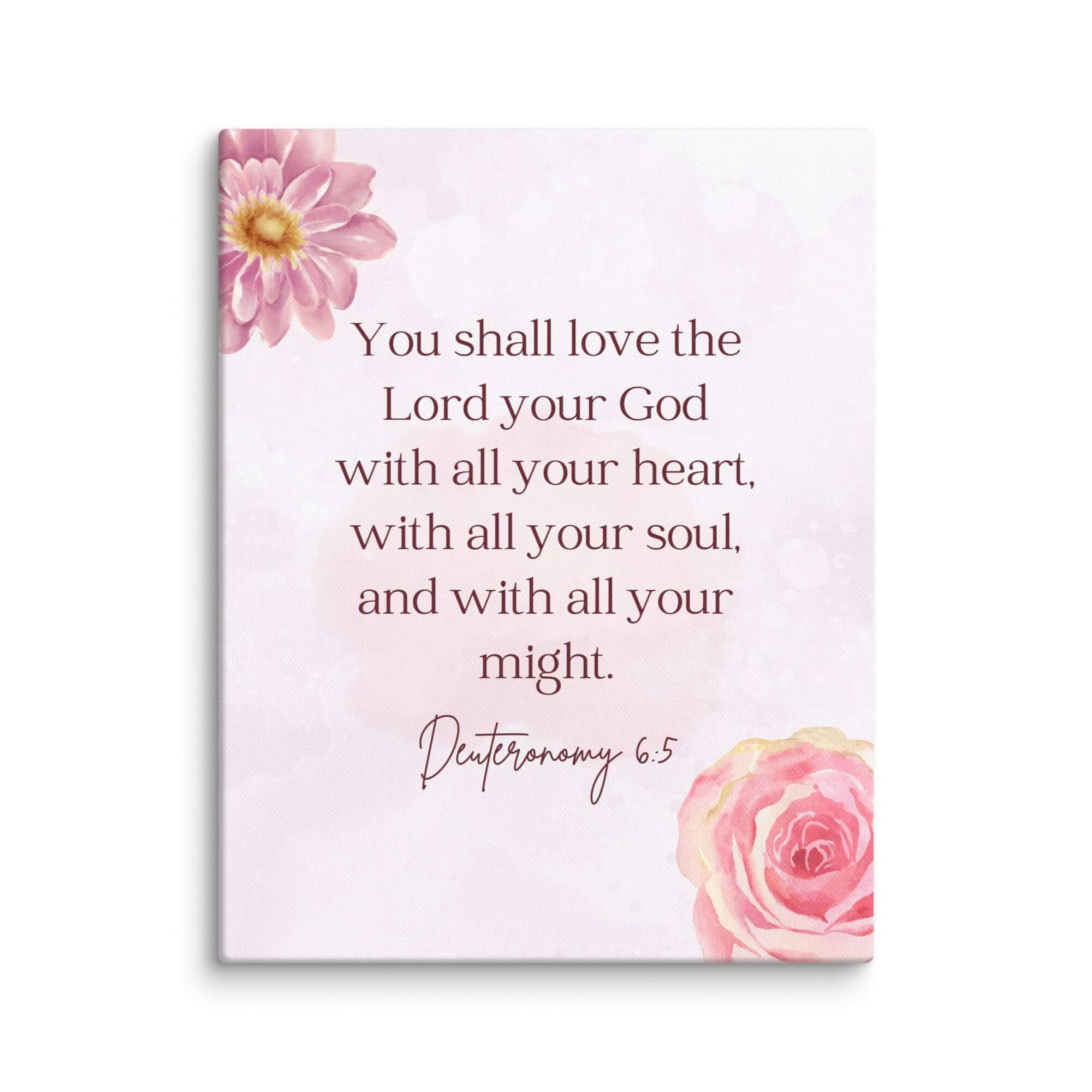 Deuteronomy 6:5 Bible Verse, the Lord Canvas Print Wall Art 11″×14″