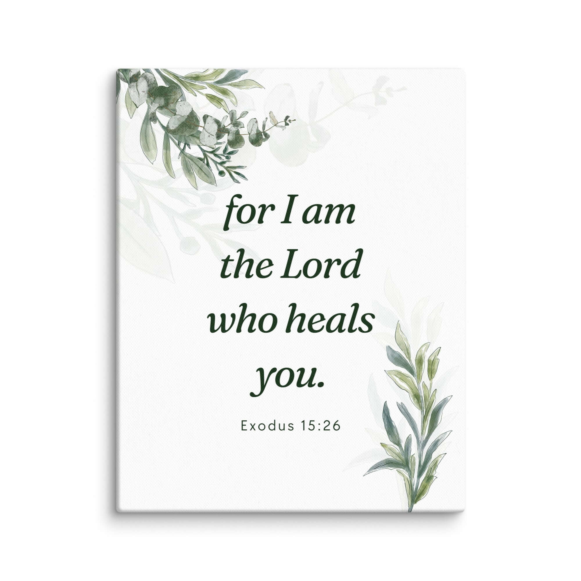 Exodus 15:26 Bible Verse, Gods voice Canvas Print Wall Art 11″×14″