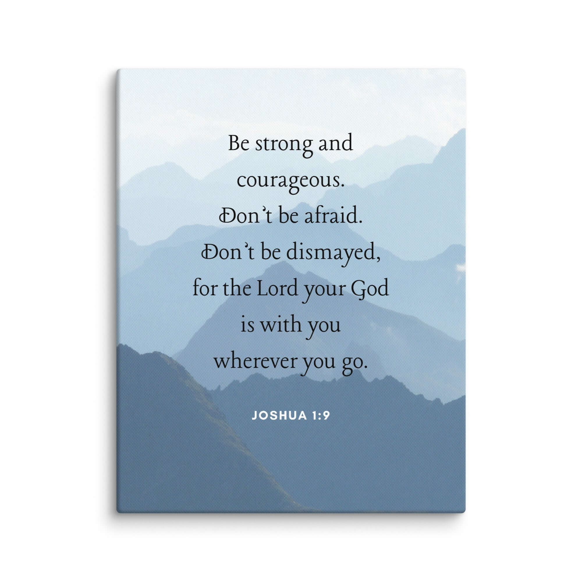 Joshua 1:9 Bible Verse, Courageous Canvas Print Wall Art 11″×14″