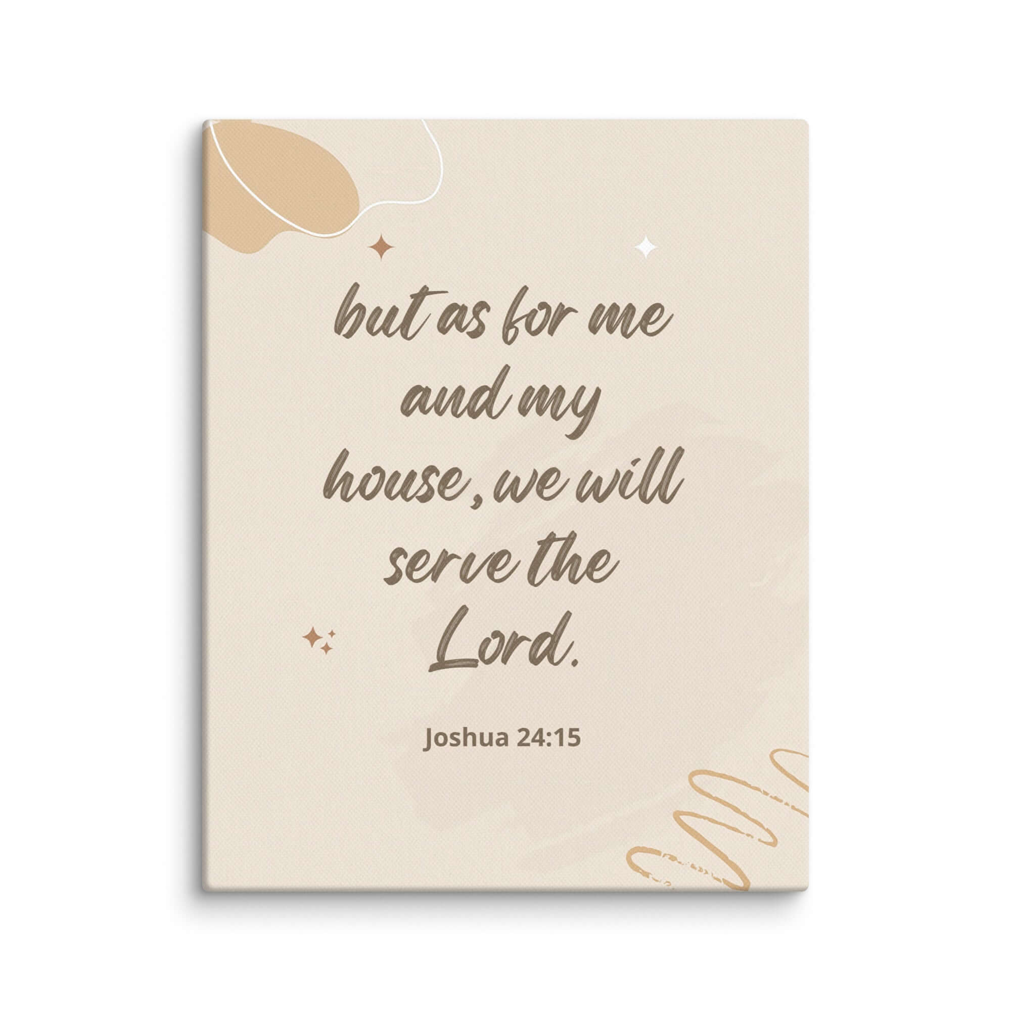 Joshua 24:15 Bible Verse, will serve Canvas Print Wall Art 11″×14″
