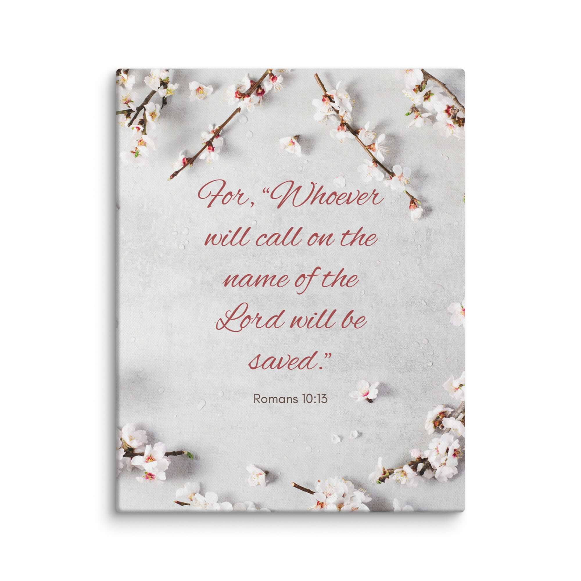 Romans 10:13 Bible Verse, the Lord Canvas Print Wall Art 11″×14″