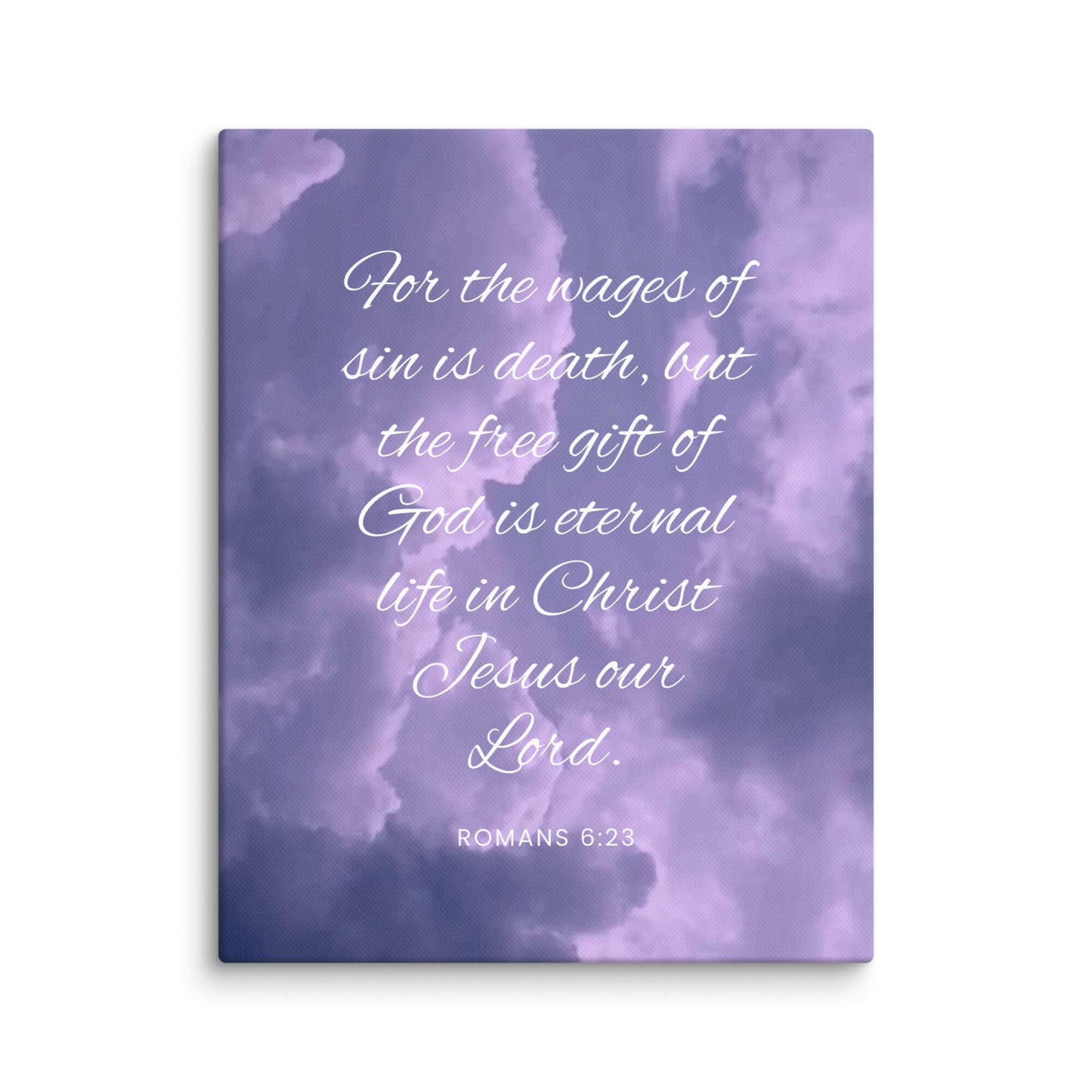 Romans 6:23 Bible Verse, free gift Canvas Print Wall Art 11″×14″